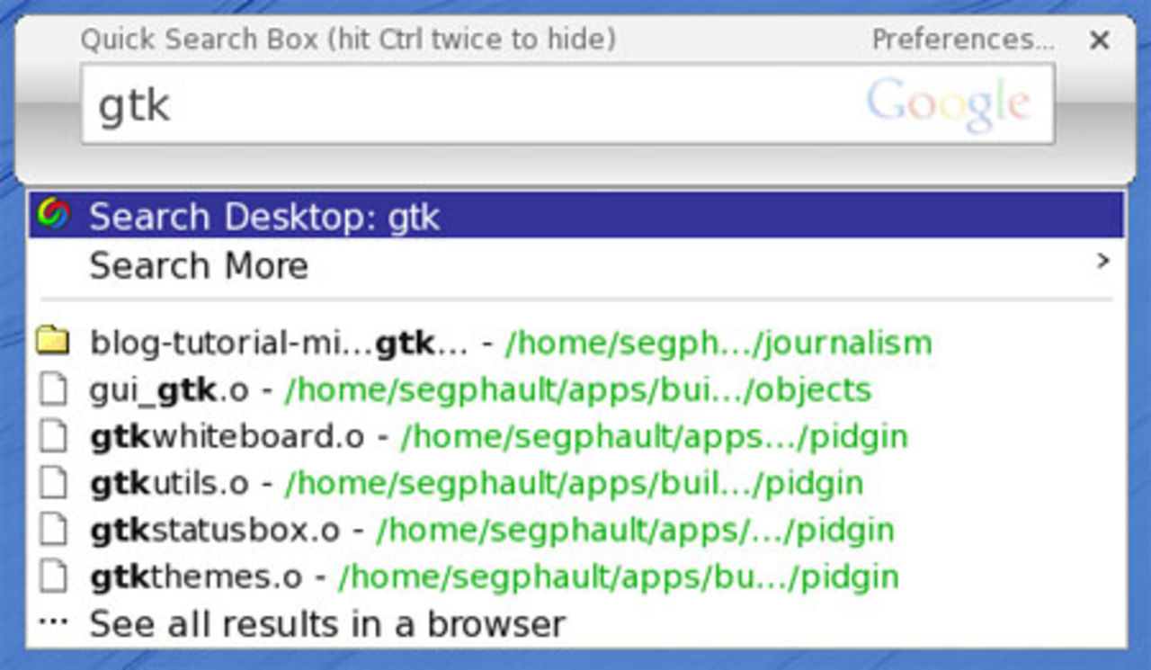 Google Desktop till Linux