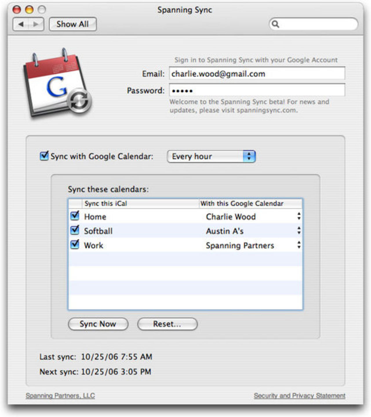 Synkronisera iCal med Google Calendar
