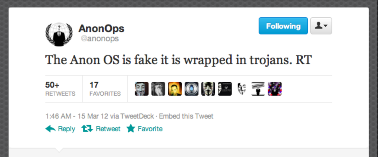Anonymous-OS är fejk
