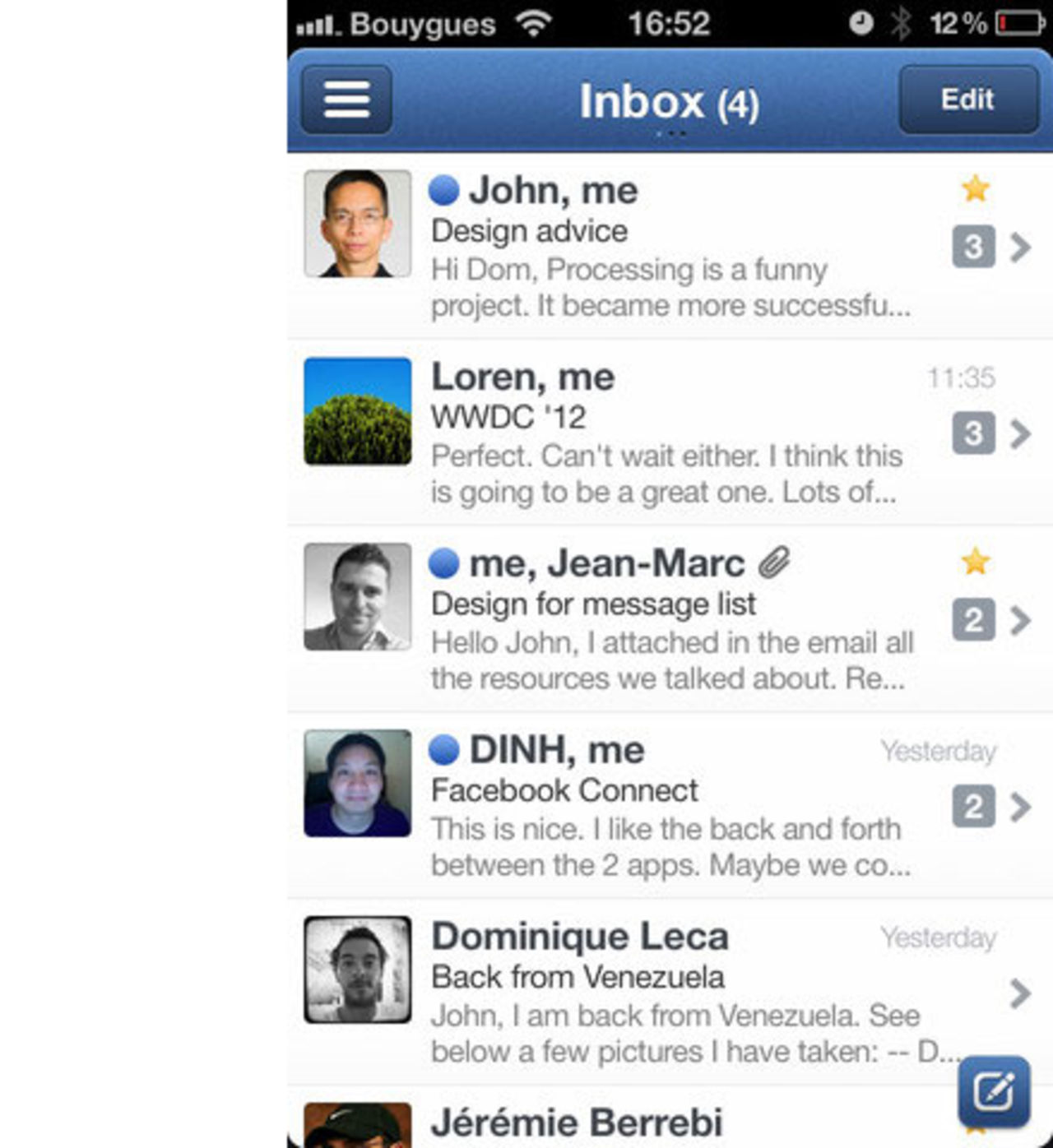 Sparrow släppt för iPhone