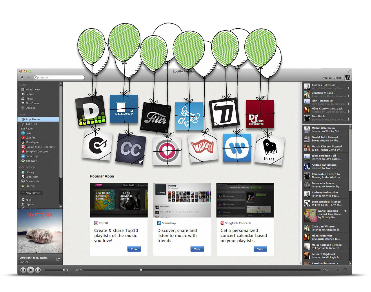 Spotify lanserar nya appar