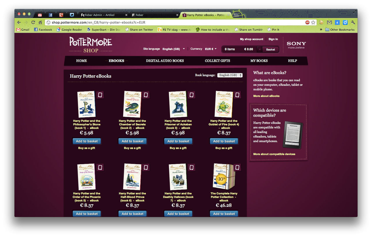 Pottermore - köp allt med Harry Potter digitalt