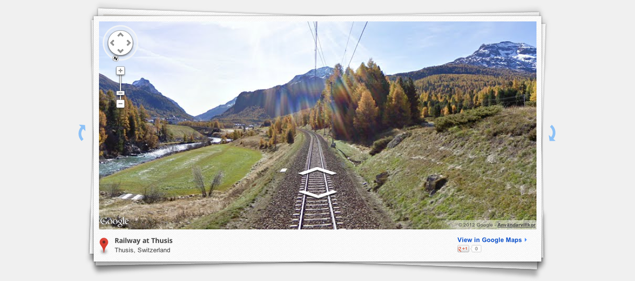 Ta tåget genom Alperna med Google Street View