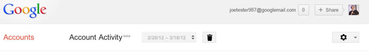 Håll koll på ditt Google med Google Account Activity