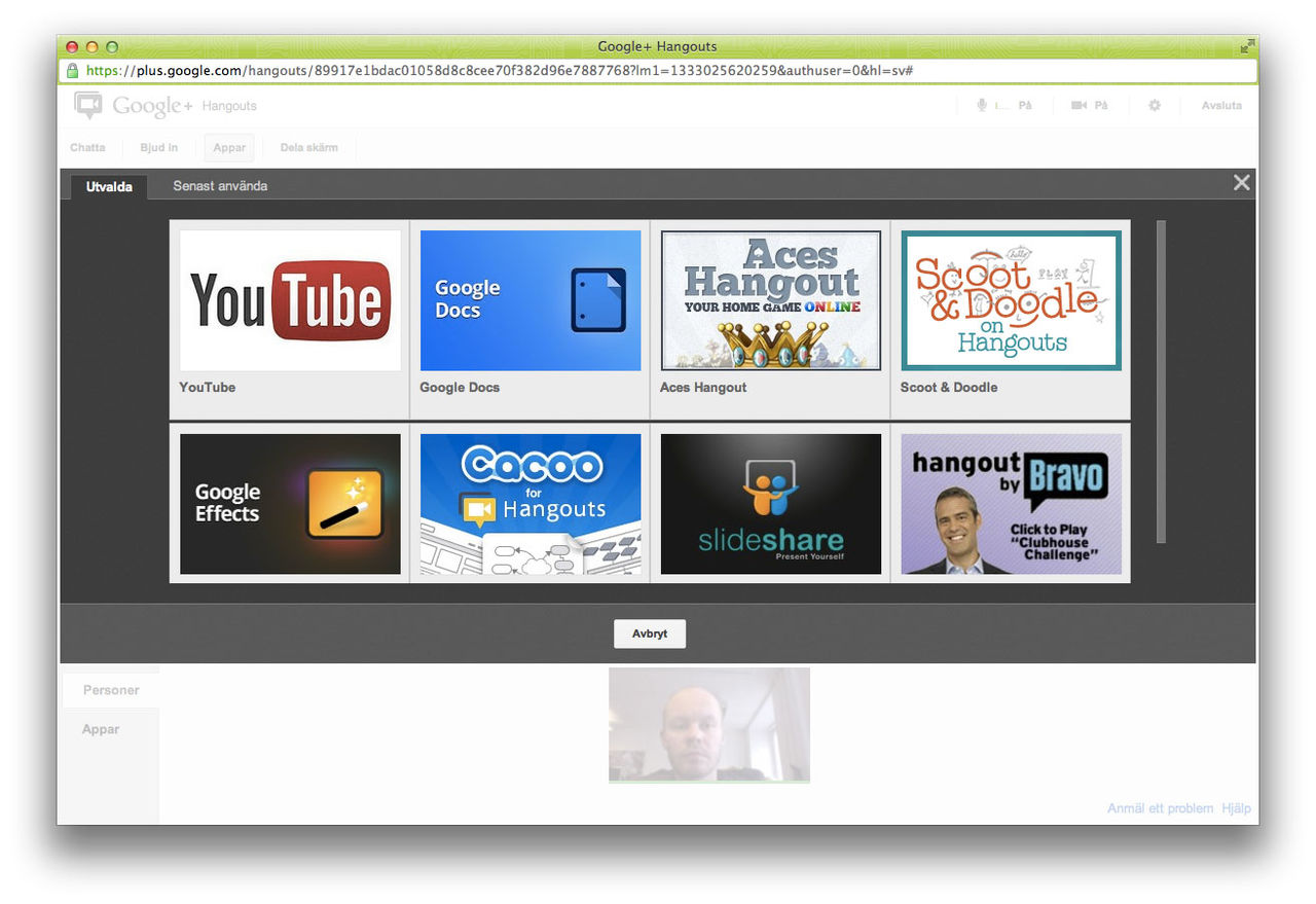 Google lanserar appar i Google+ Hangouts