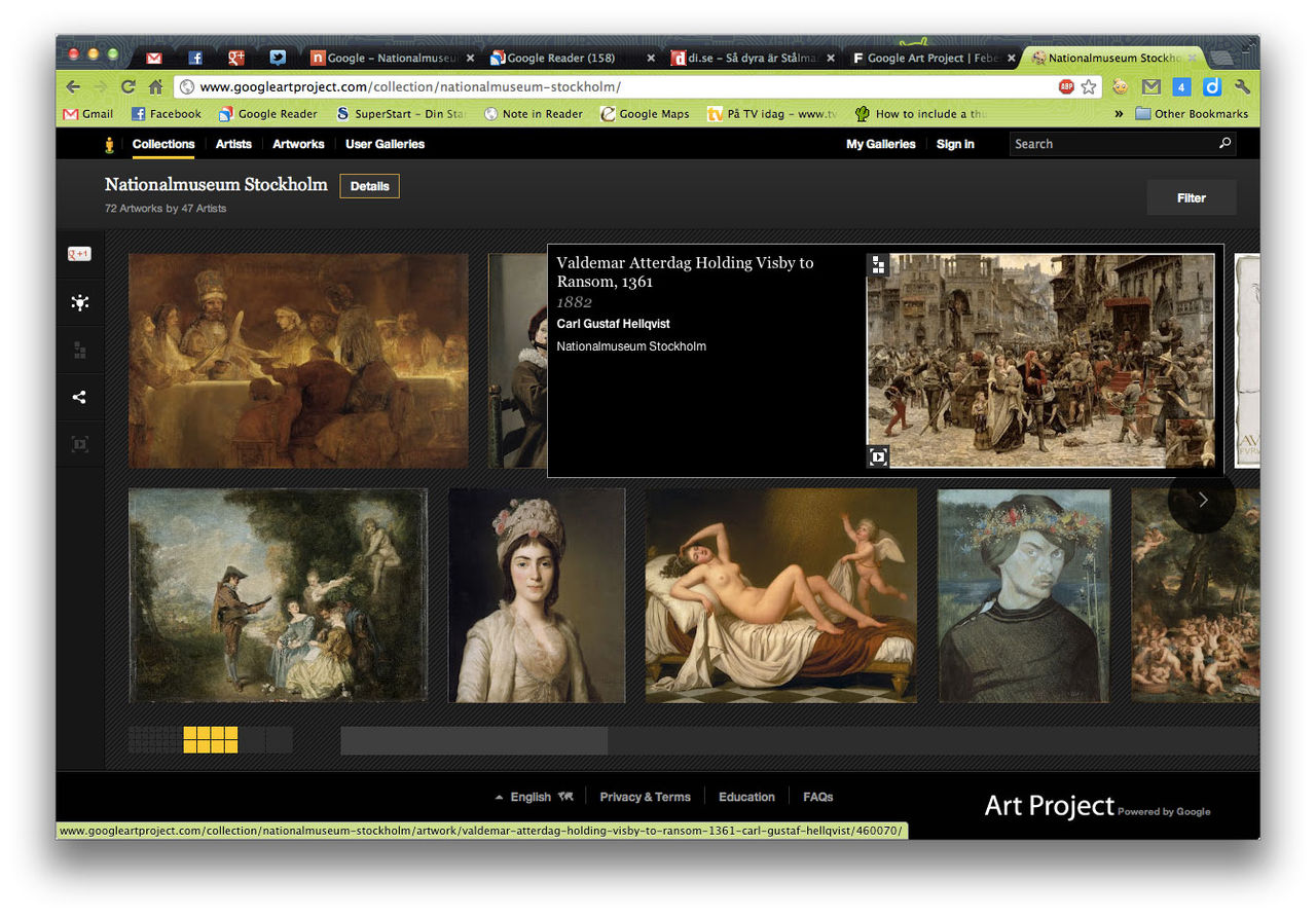 Nationalmuseum nu i Google Art Project