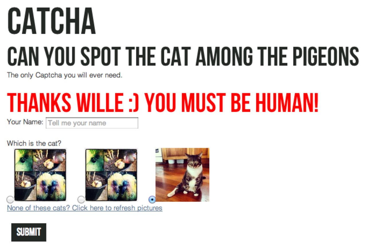 Catcha - istället för CAPTCHA