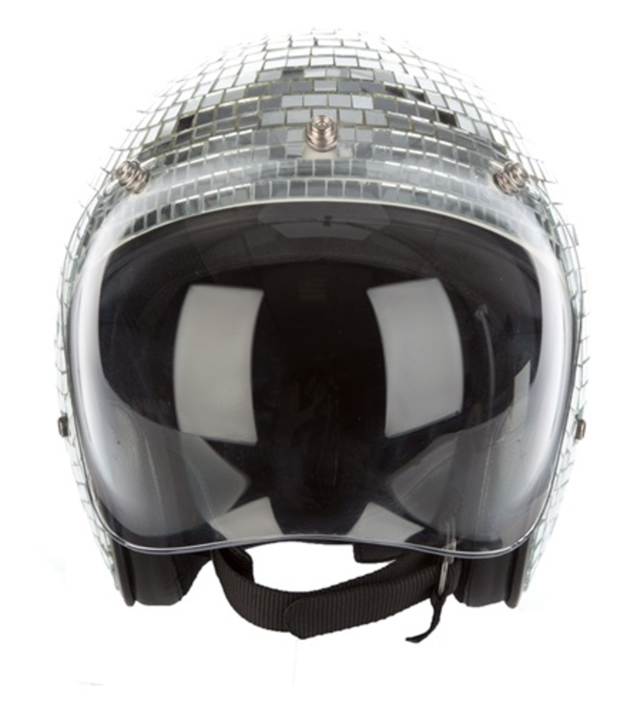 Kör båge med en disco-hjälm i sommar