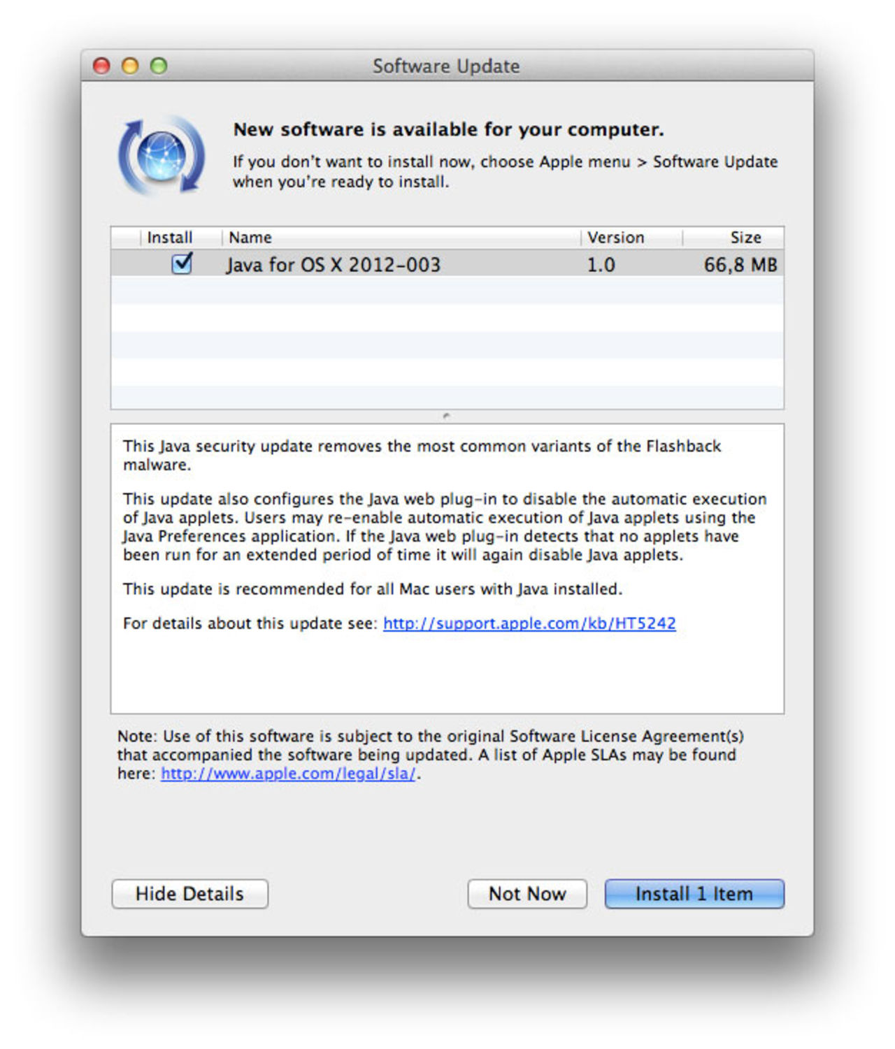 Apple uppdaterar Java