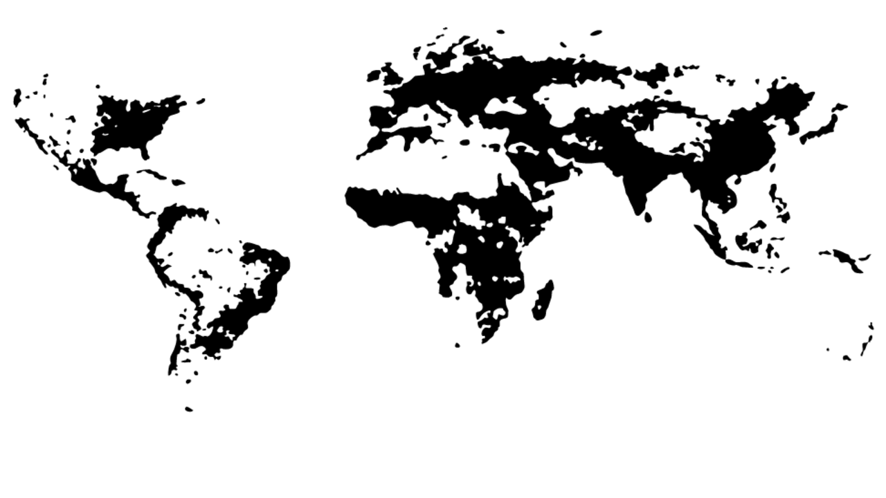 Visualisering av befolkningstätheten