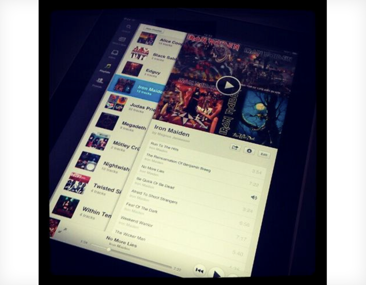 Är detta en första bild på Spotifys iPad-app?