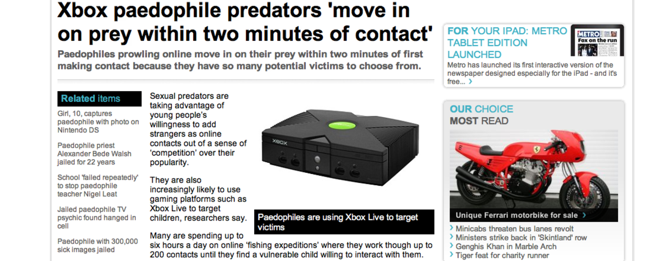 Metro slår till med rubriken 