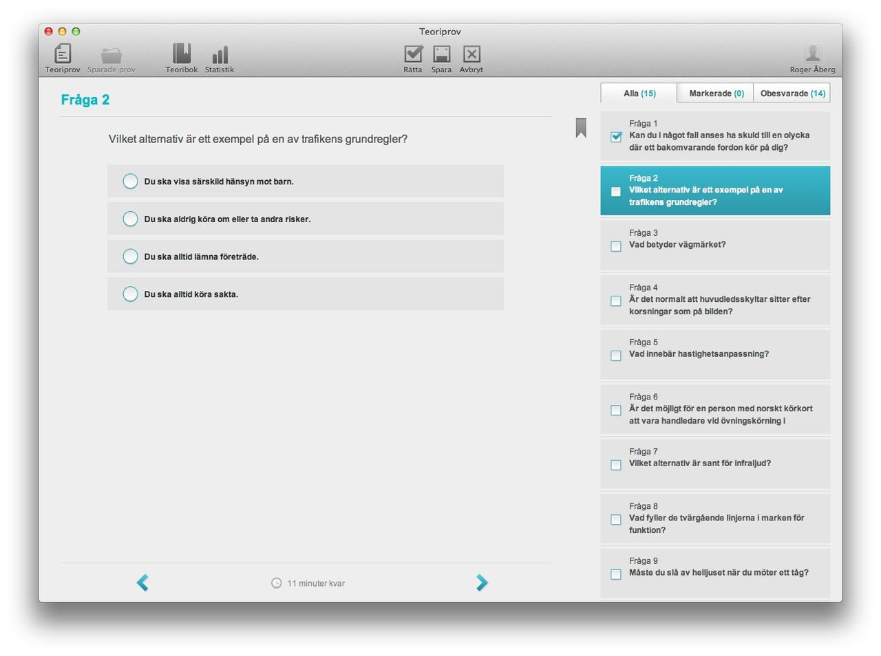 Öva på teoriprovet på Macen