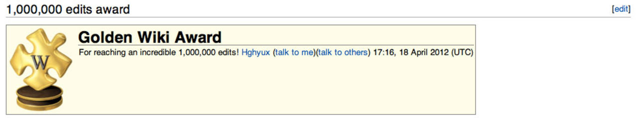 En Wikipedia-redaktör har nu gjort en miljon inlägg