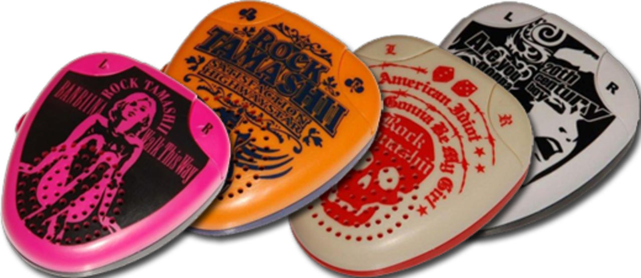 Spela luftgitarr med plektrum