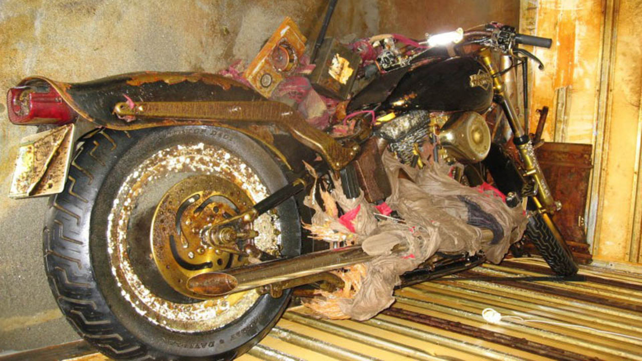 Bortspolad Harley Davidson dök upp i Kanada