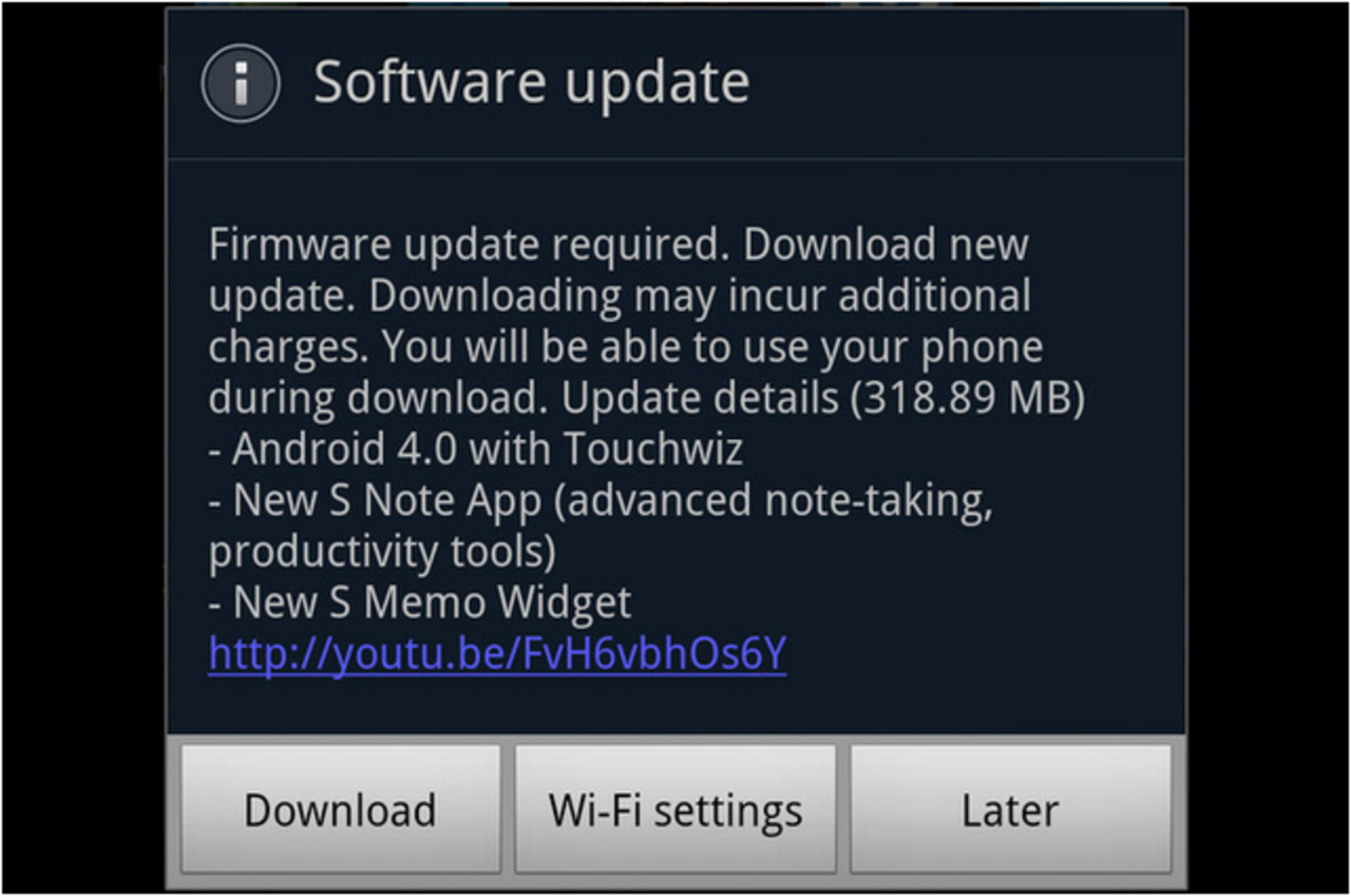 Samsung Galaxy Note får Android 4.0