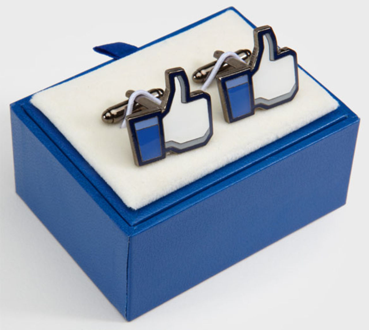 Manschettknappar i form av Facebook-tummen