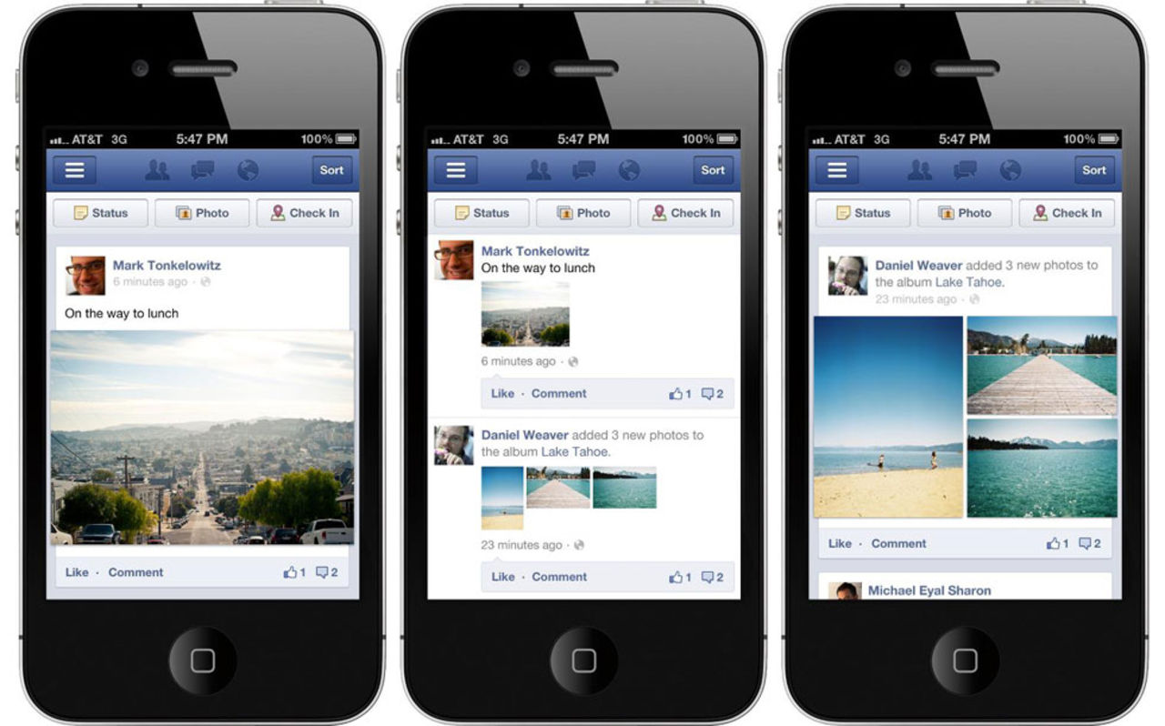 Facebook uppdaterar sina appar och mobilsajt