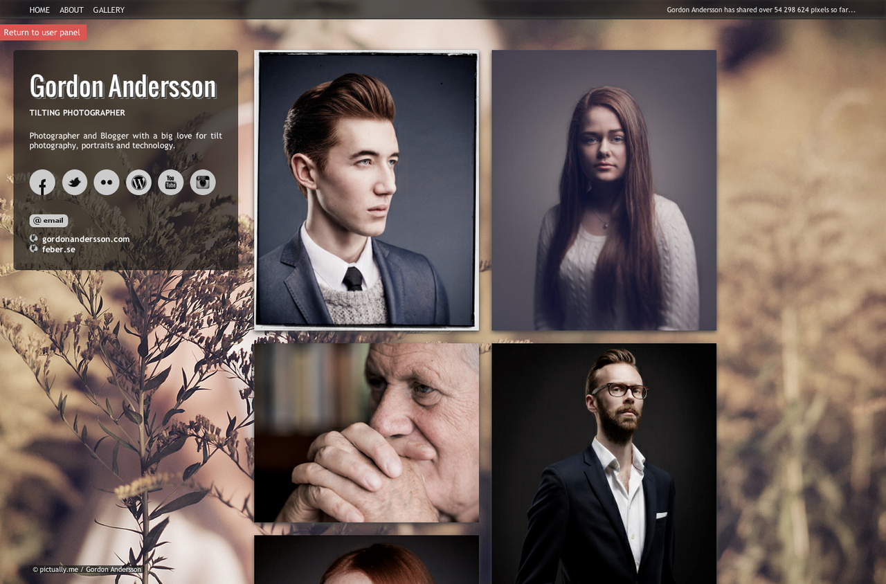 Visitkortssajt för bild-kreatörer