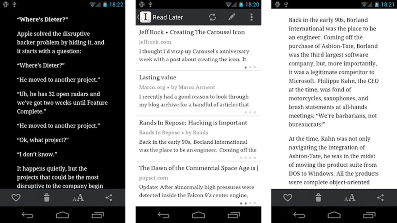 Instapaper släppt till Android