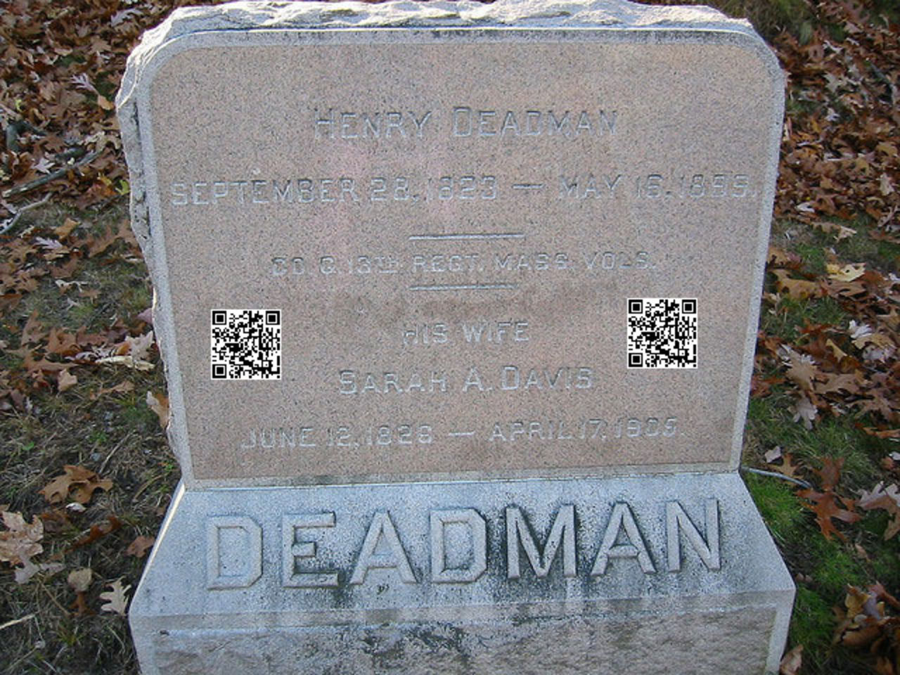 I Norge har man QR-koder på gravstenar