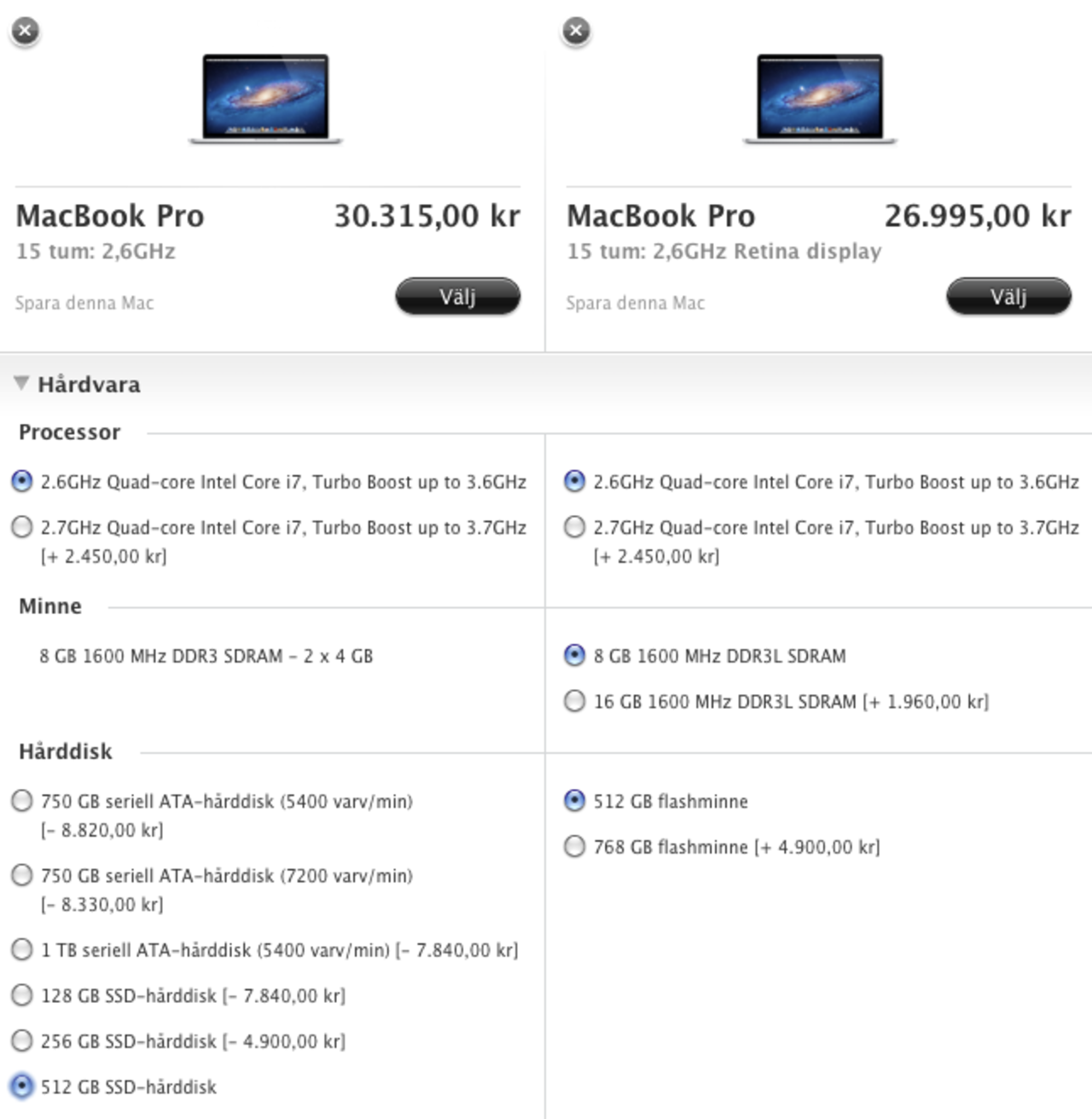Gamla MacBook Pro dyrare än nya med retinaskärm