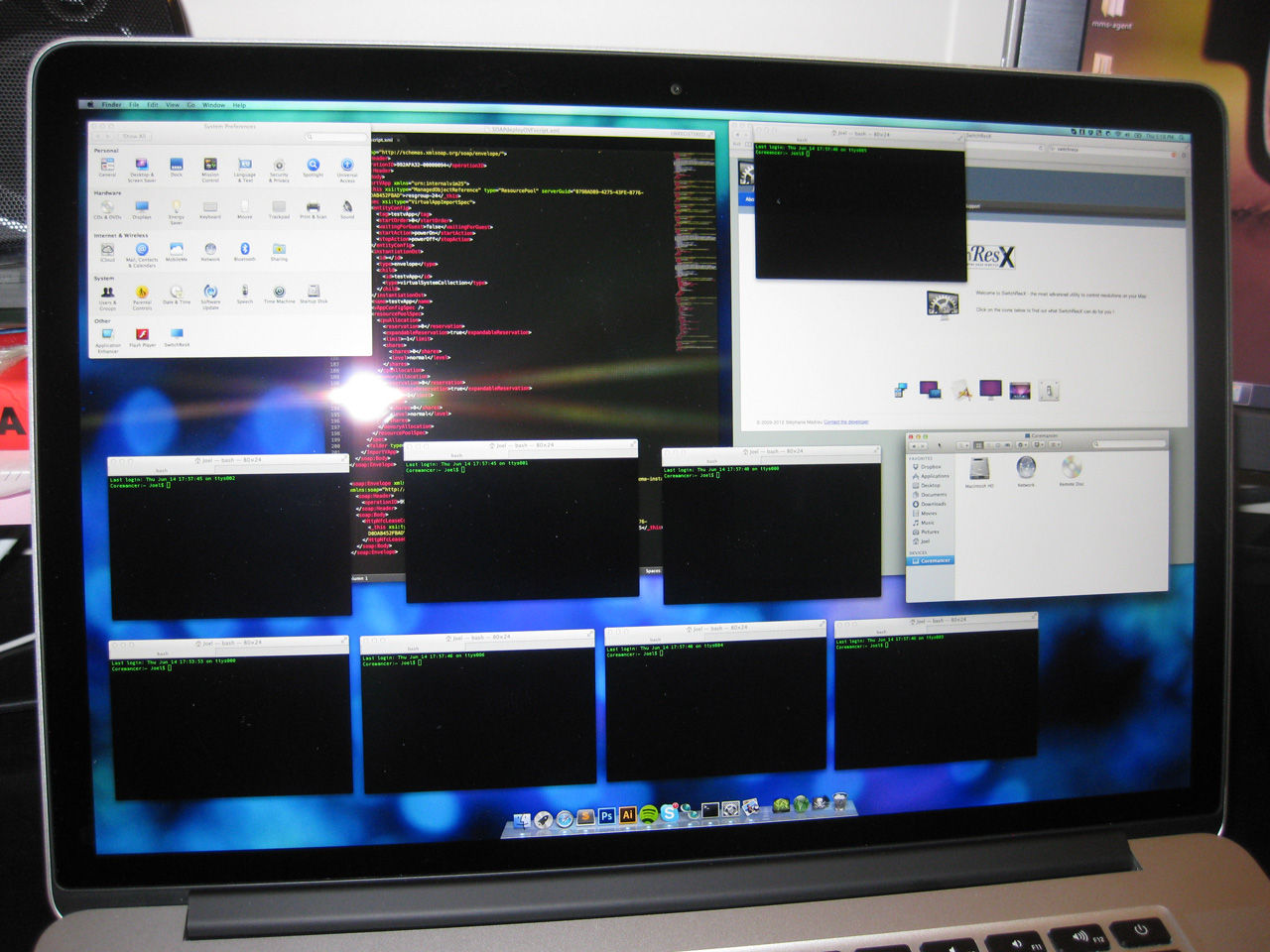 Retina-macen blir tweakad