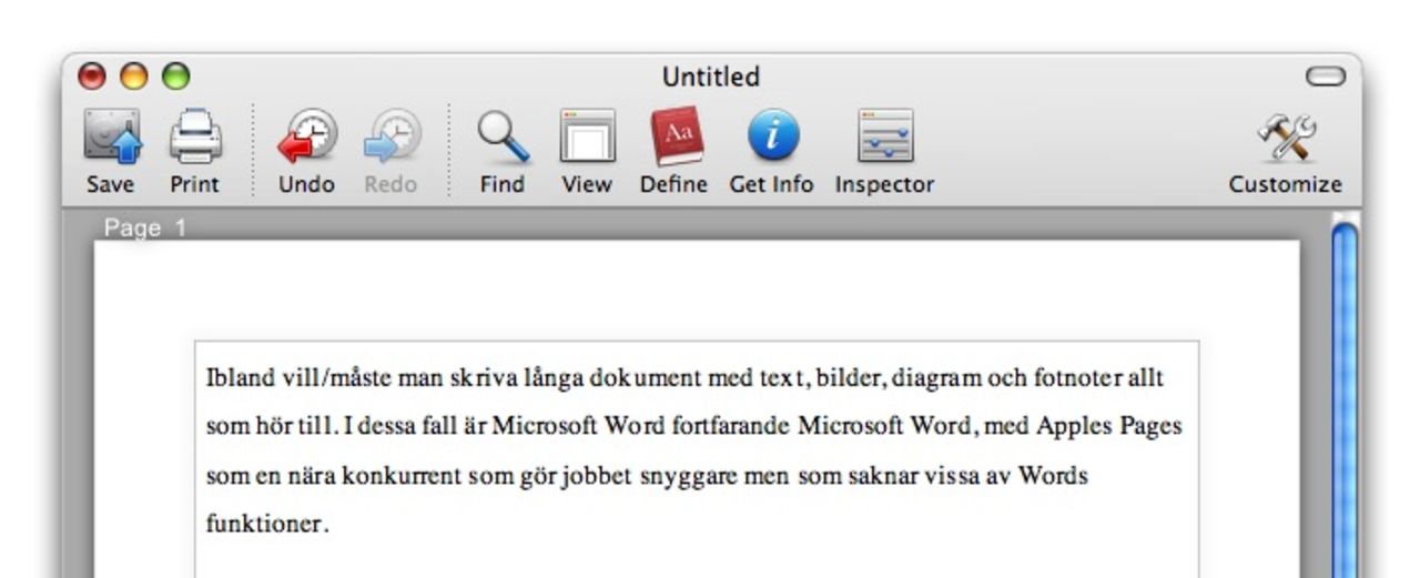 Bean – en trevlig liten ordbehandlare