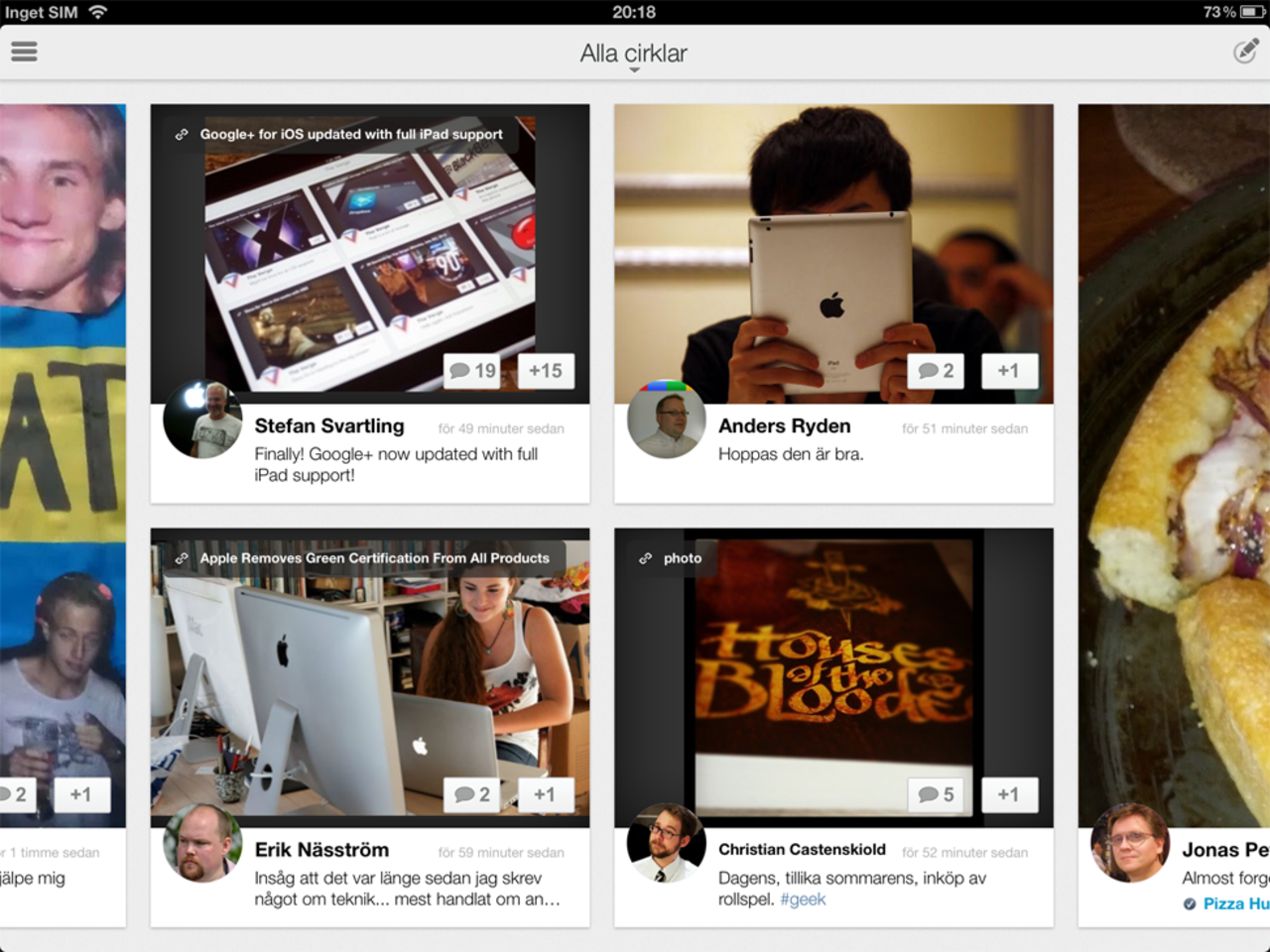 Google+ släppt till iPad