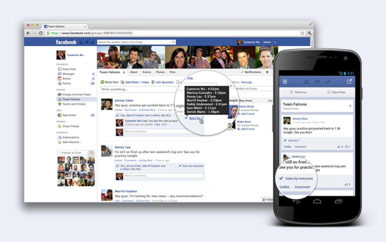 Se vilka som läser inläggen i Facebooks grupper