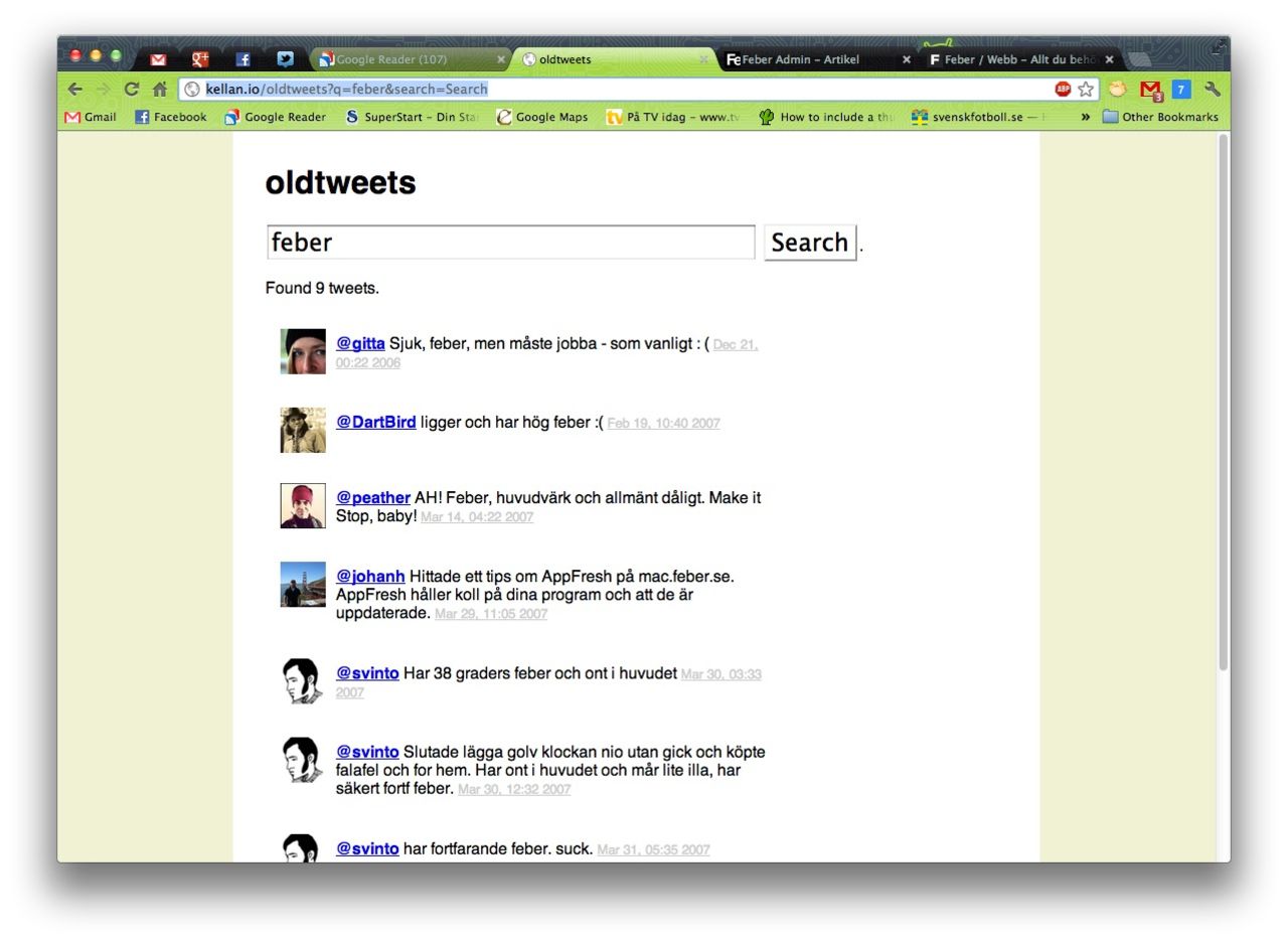 Oldtweets är en sökmotor för gamla tweets