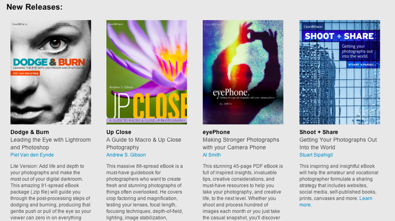 Trevliga eböcker om foto