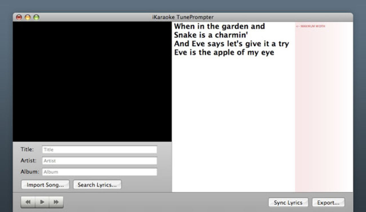 Skapa karaokevideor med TunePrompter
