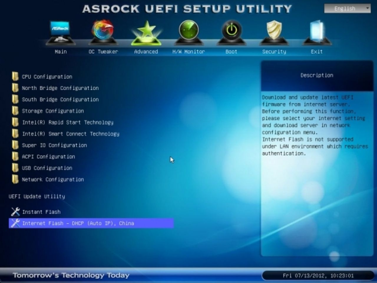 ASRock uppdaterar UEFI via webben