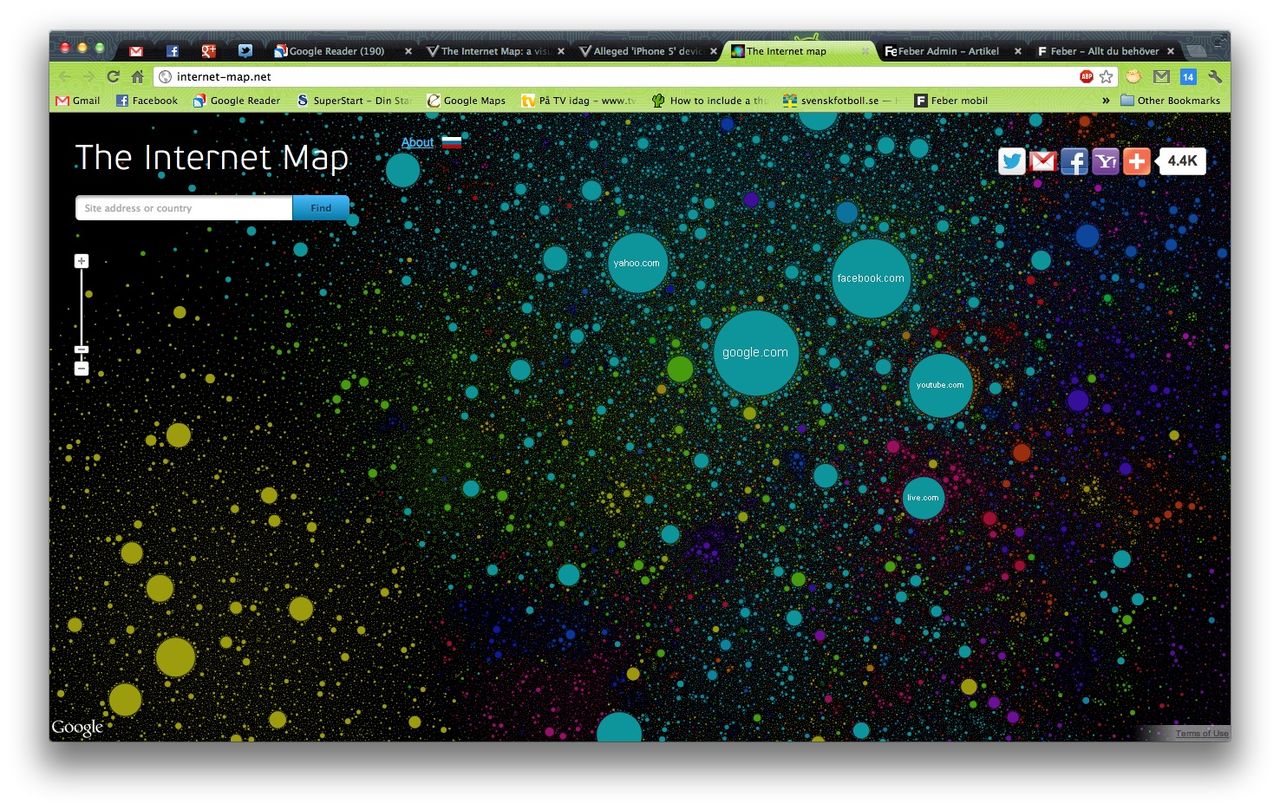 Karta över internet