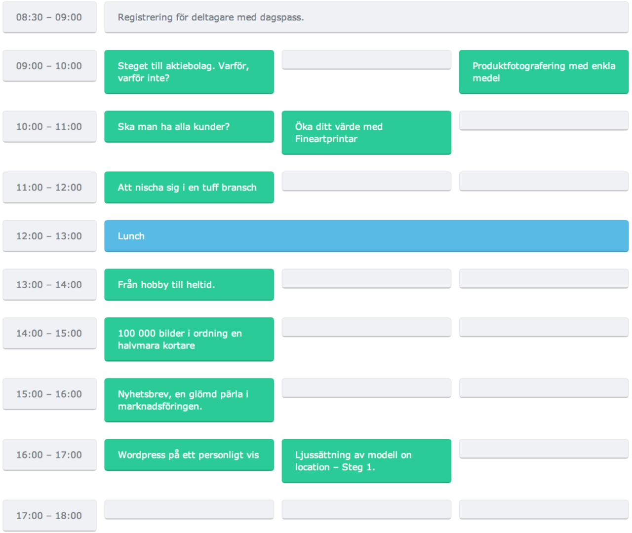 Knytkonferens för fotografer