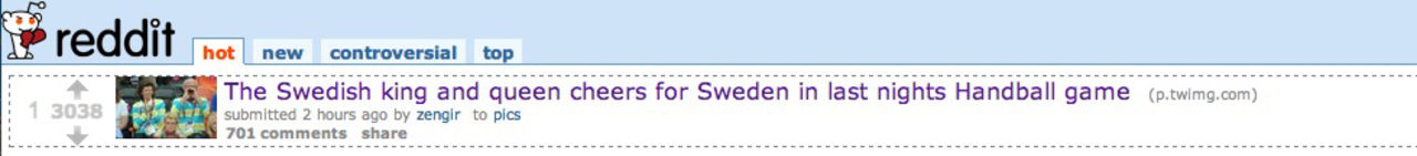 Idag toppar kungen Reddit