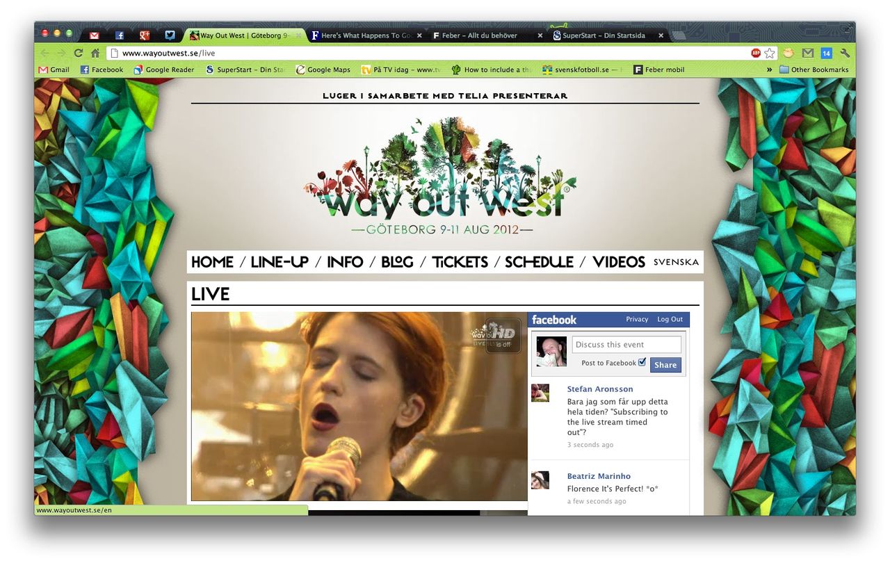 Way Out West livesänder konserter via nätet