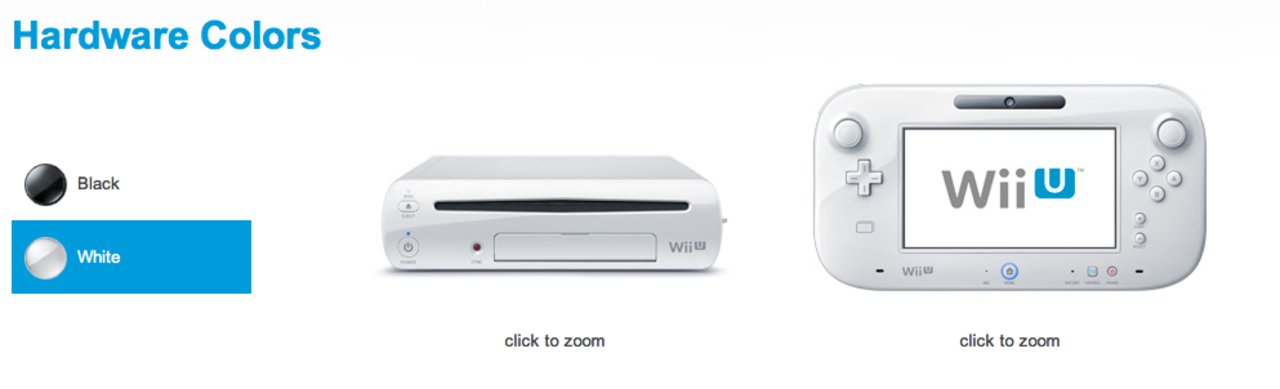 Nintendo bekfräftar Wii U-färger