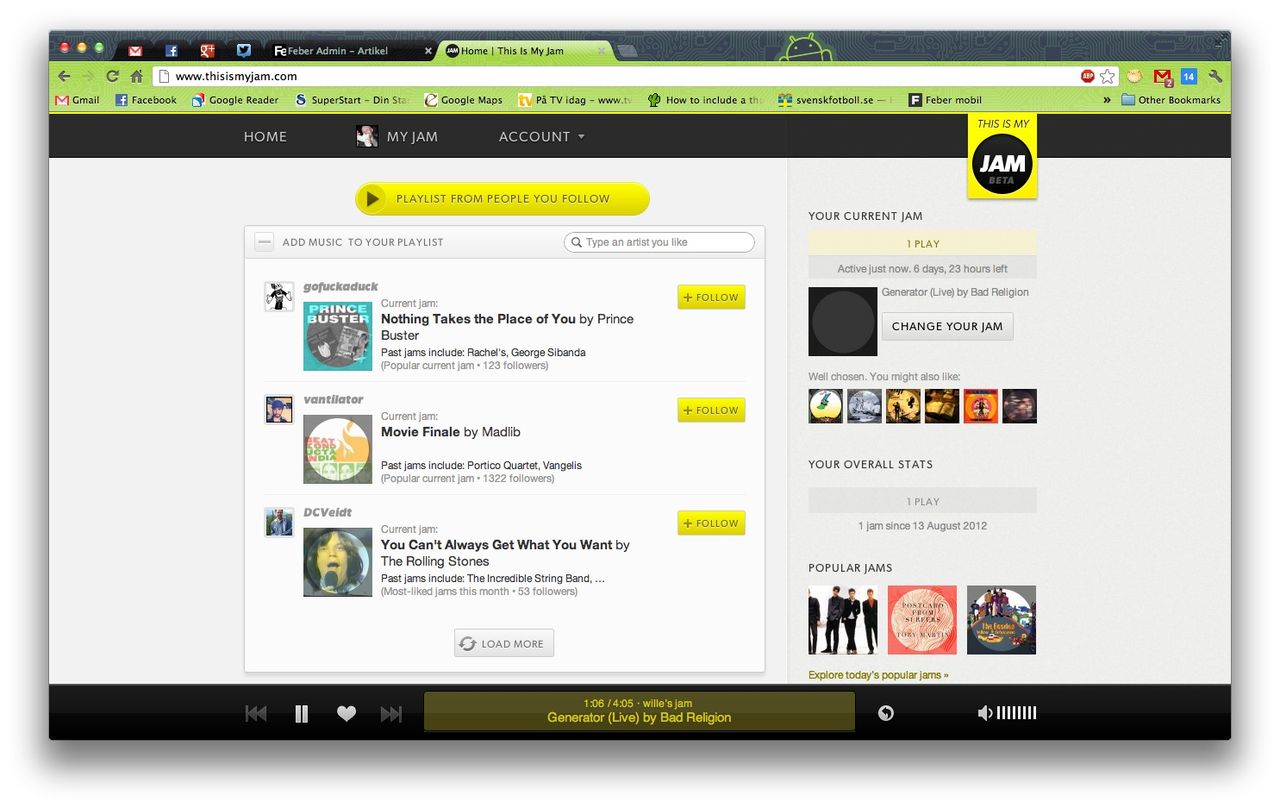 This Is My Jam - som Twitter för musik