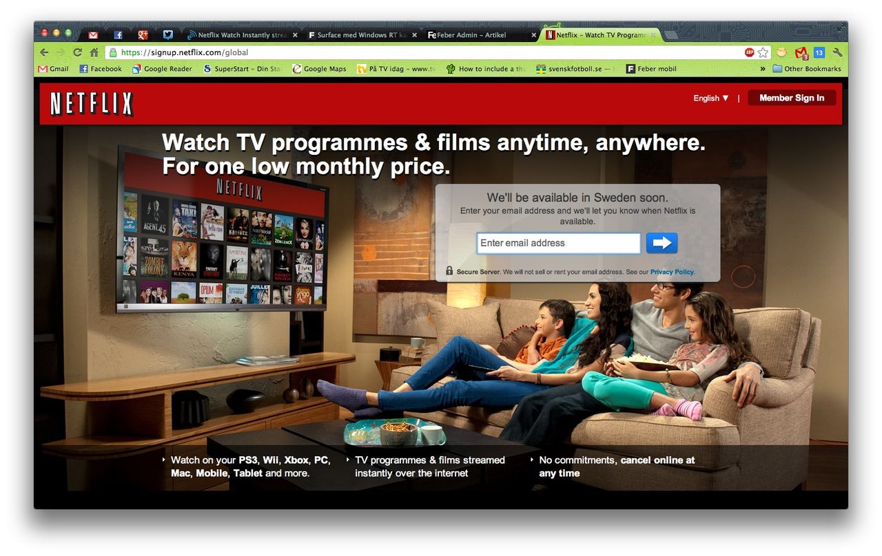 Netflix till Sverige slutet av året. Populär filmstreaming-tjänst