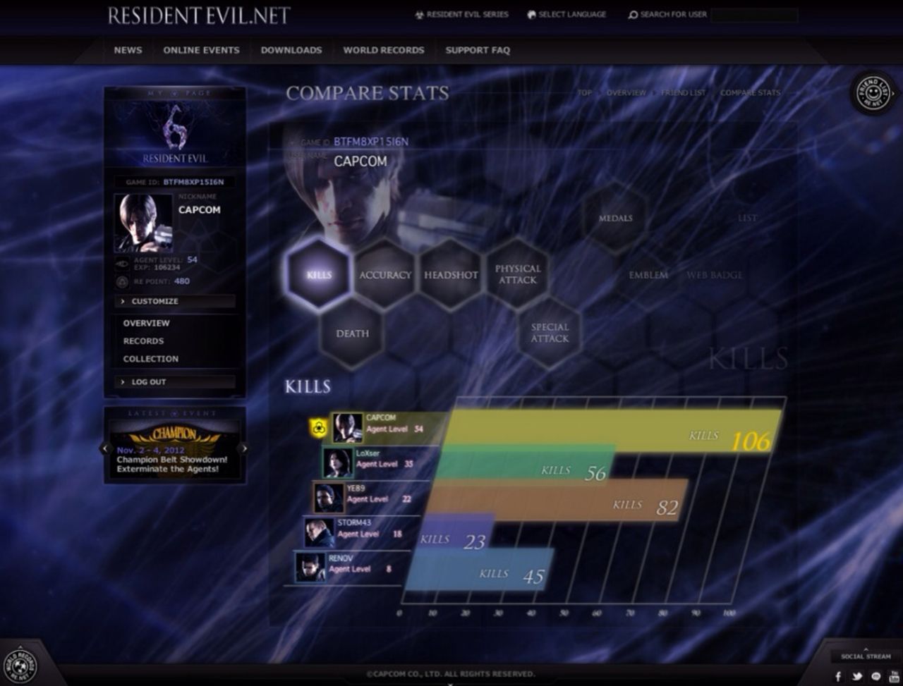 Håll koll på din Resident Evil 6-statistik på nätet