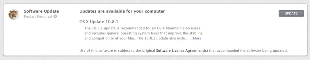 Uppdatering till Mountain Lion ute nu