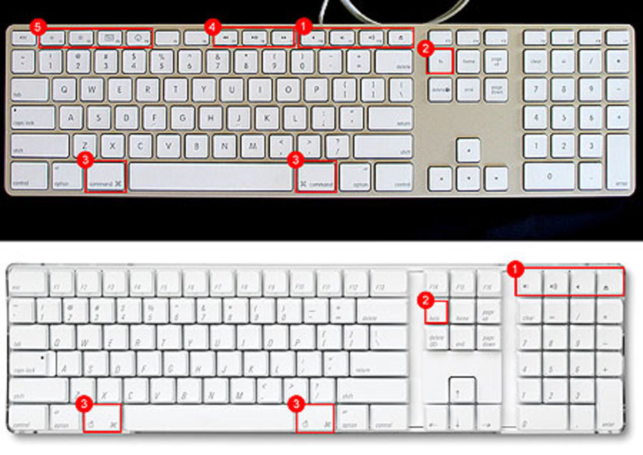 Apples nya (?) och gamla tangentbord jämförs