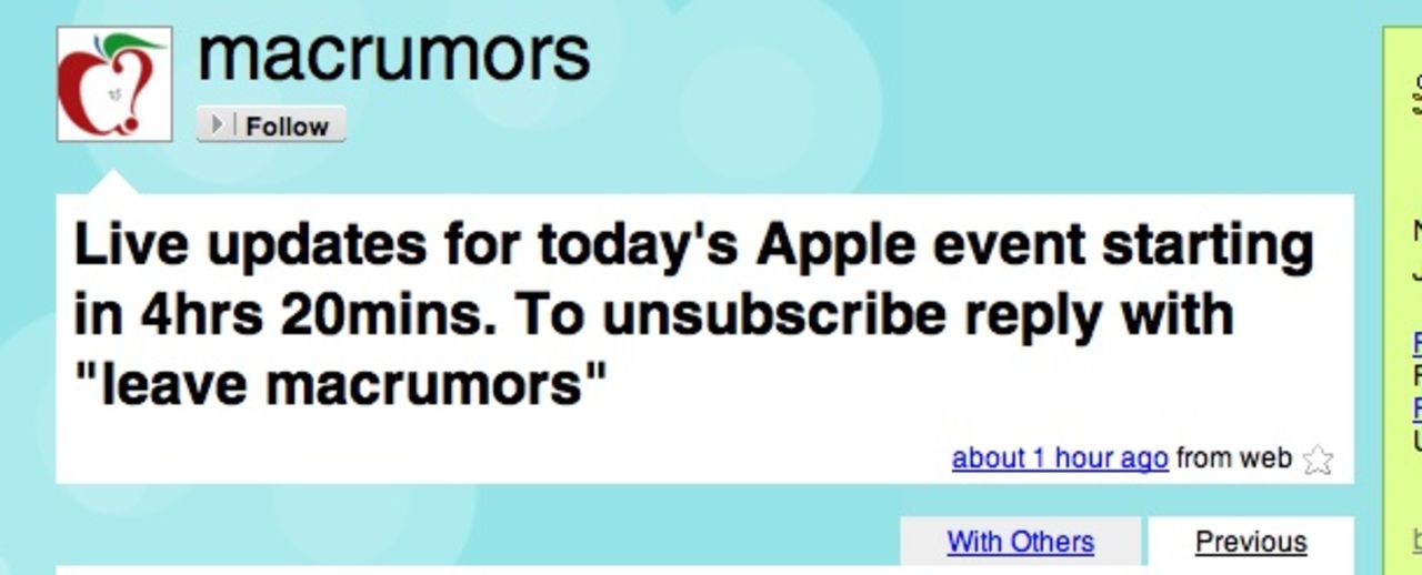 Följ presseventet via SMS