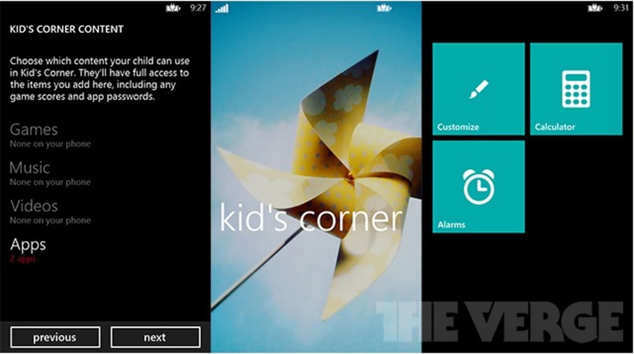 Windows Phone 8 kommer med Kids Corner