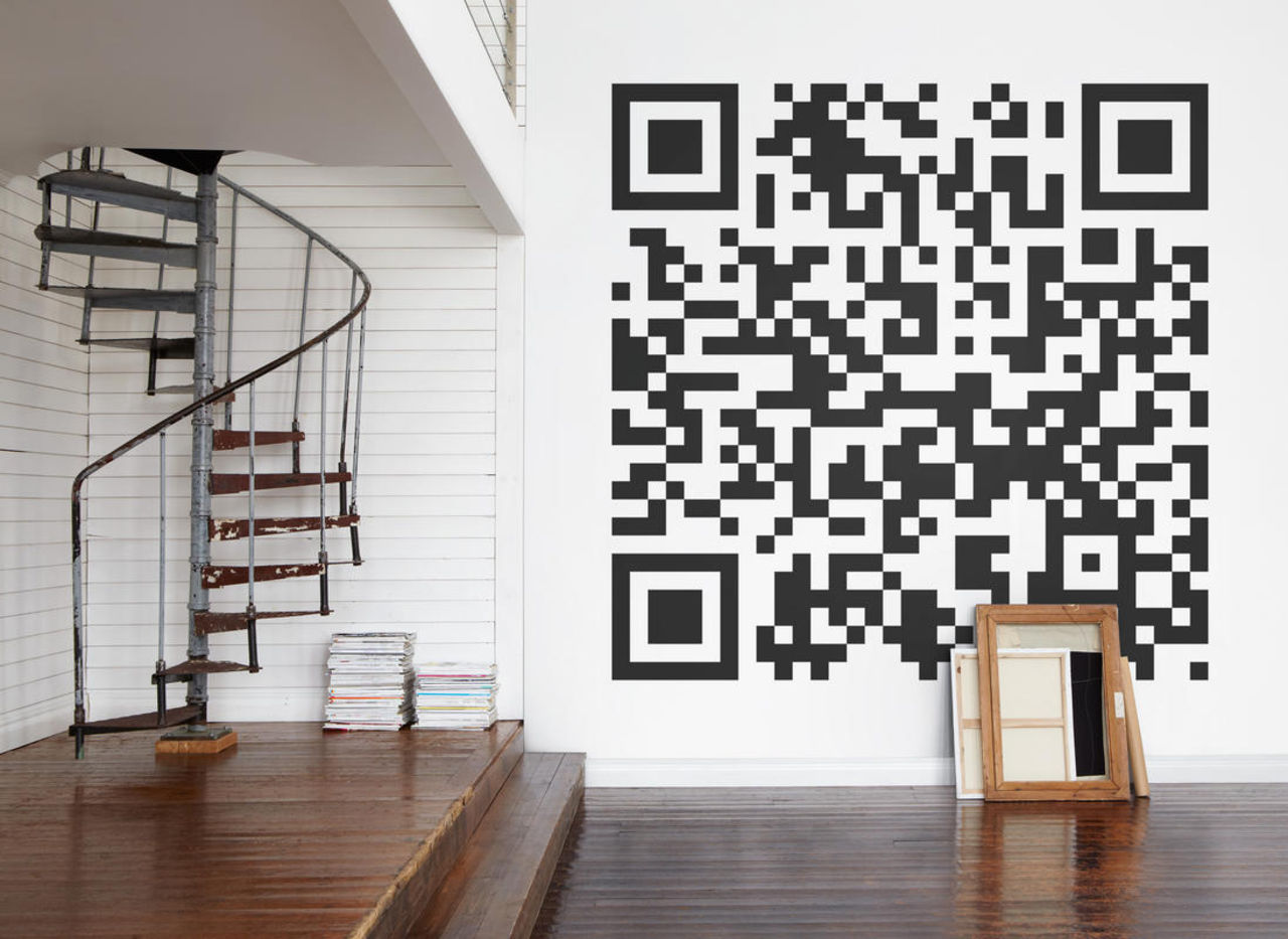 Ha en QR-kod som tapet