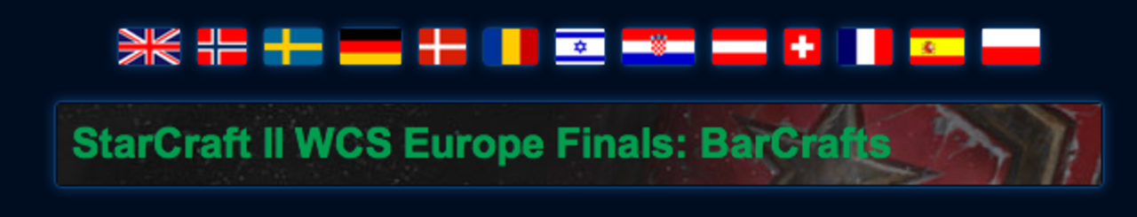 BarCraft-tider och platser