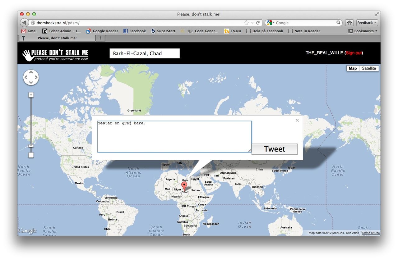 Twittra från var du vill i världen med Please Don't Stalk Me